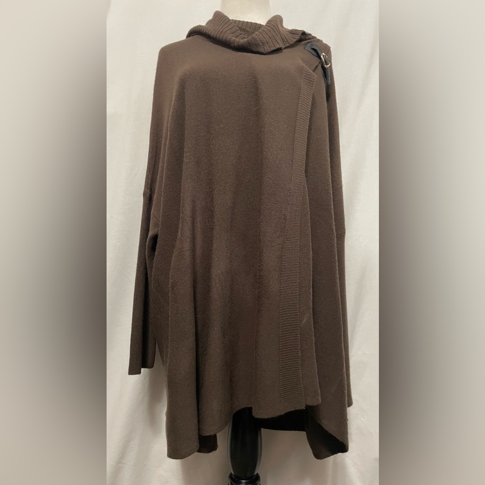 Napa Valley Women’s Sweater Wrap Shawl Brown Size L/XL